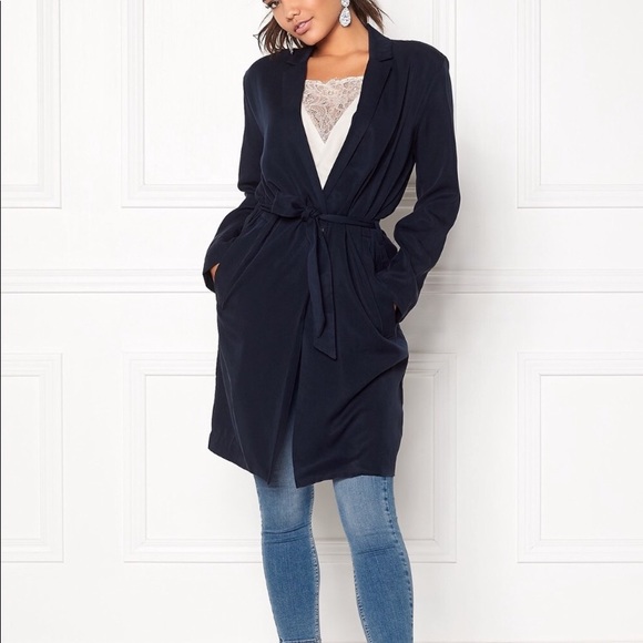 Samsoe Samsoe Black Kaya Trench Coat jacket - Picture 6 of 13